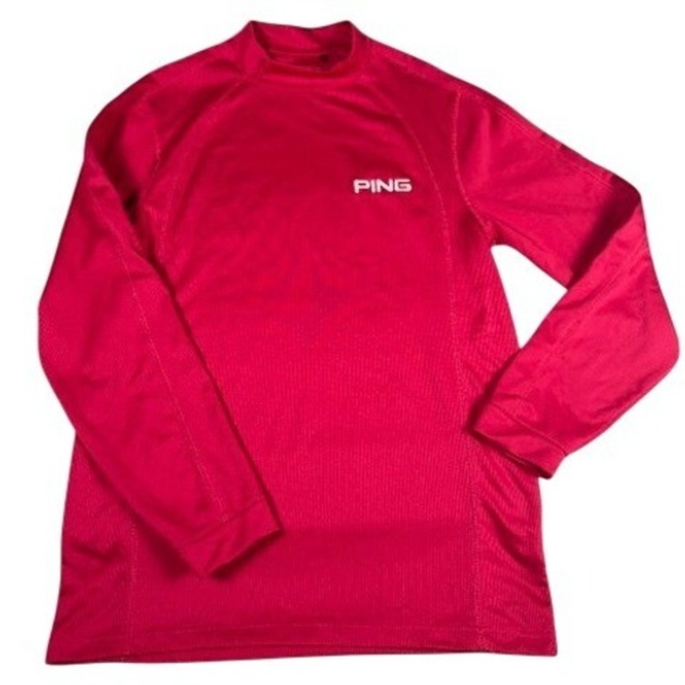 Ping Men's Shirt Size Medium Pink Long Sleeve‎